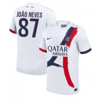 Paris Saint-Germain Joao Neves #87 Fotballklær Bortedrakt 2024-25 Kortermet